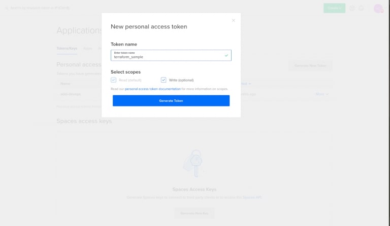 personal-access-token-digitalocean-terraform-installation