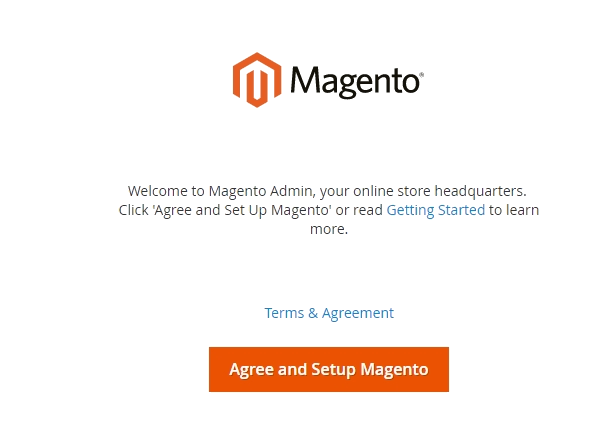 welcome-admin-page-magento-installation