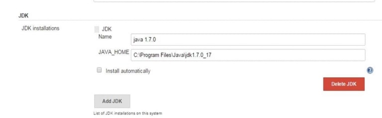 JDK installation